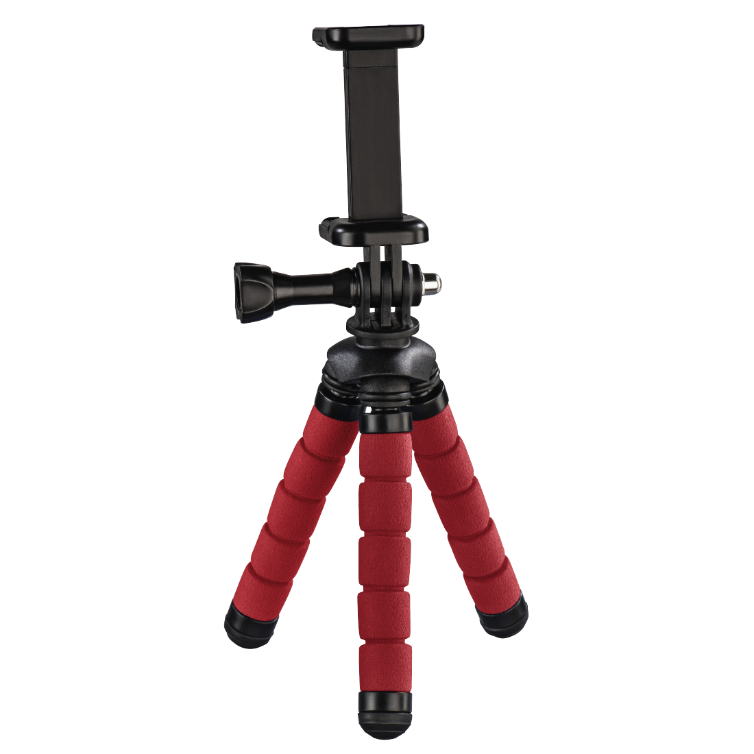 Ministativ "Flex" für Smartphone und GoPro, 14 cm, Rot | Hama
