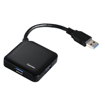 USB Hubs & Dockingstations | hama.at HAMA USB 3.0 Hub 1:4 mit Ladefunktion und Netzteil, silber