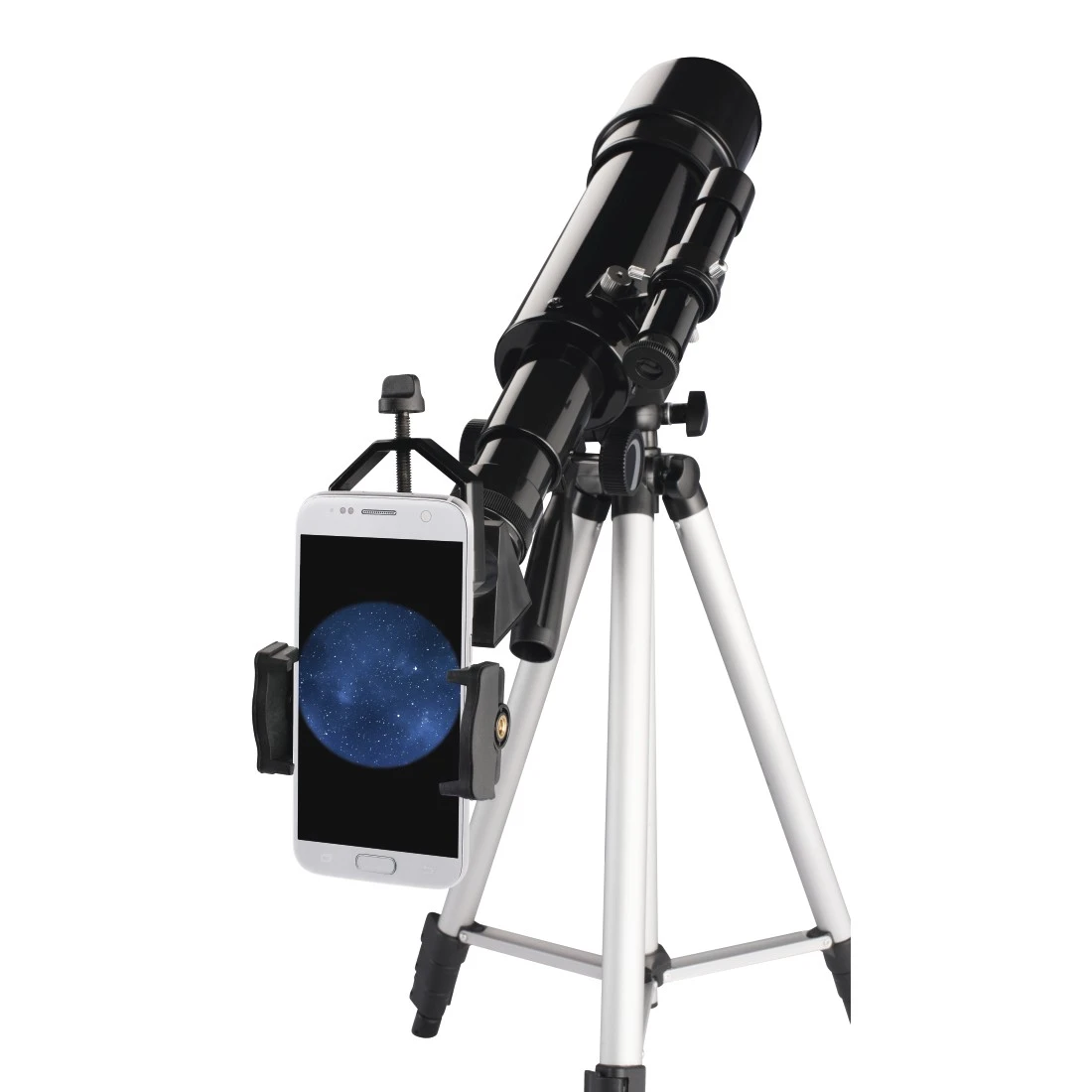 Smartphone-Halterung für Spektiv/Fernglas/Teleskop mit Ø 2,5 - 4,8 cm | Hama