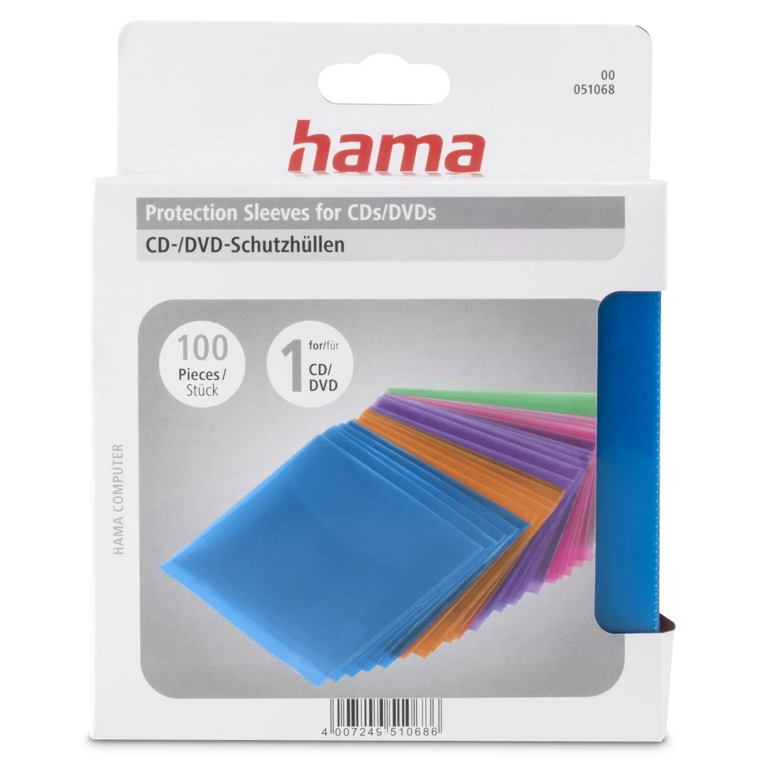 CD-/DVD-Schutzhüllen 100, Farbig | Hama