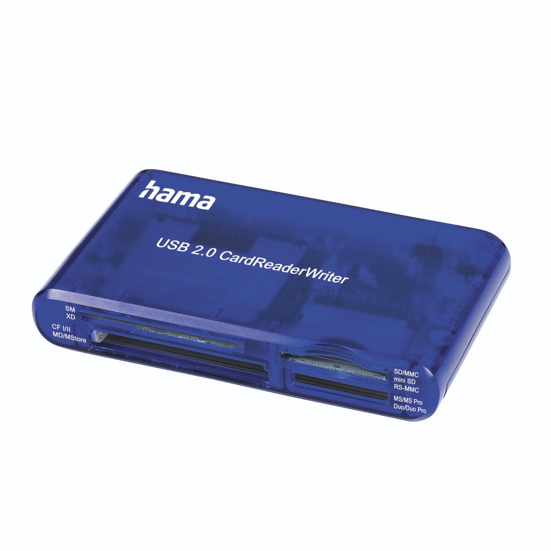 00055348 Hama USB-2.0-Multi-Kartenleser "35in1", Blau | hama.at