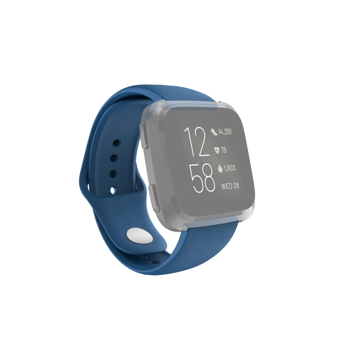 Armband für Fitbit Versa 2/Versa (Lite), Silikonarmband zum Tauschen, Blau  | Hama