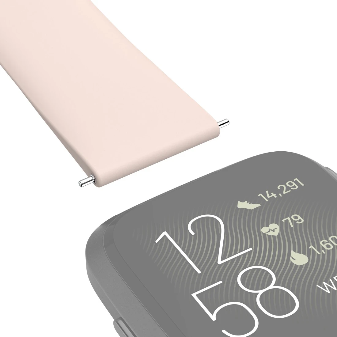 Armband für Fitbit Versa 2/Versa (Lite), Silikonarmband zum Tauschen, Rosé  | Hama