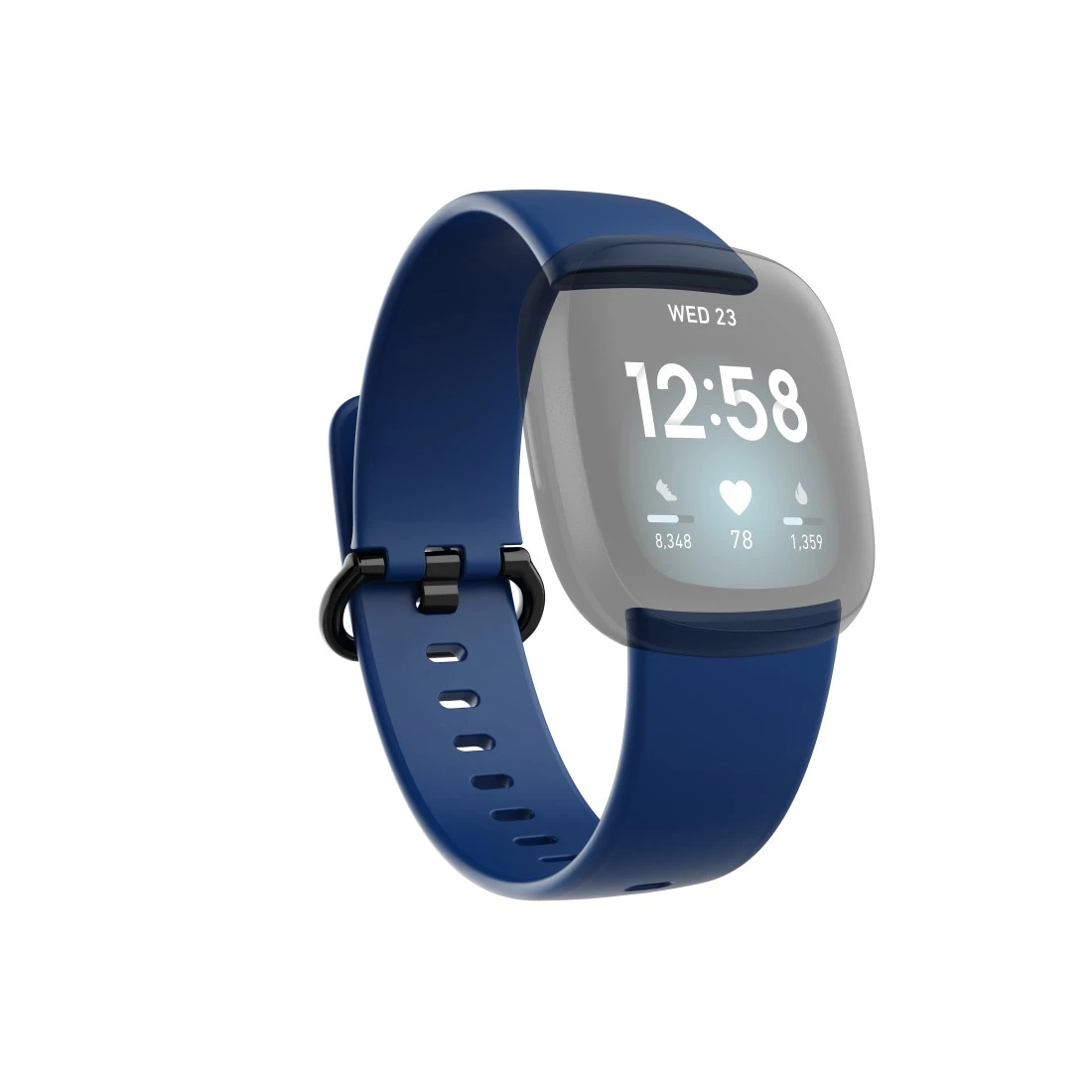 Armband für Fitbit Versa 3/4/Sense (2), Uhrenarmband zum Tauschen, D.blau |  Hama