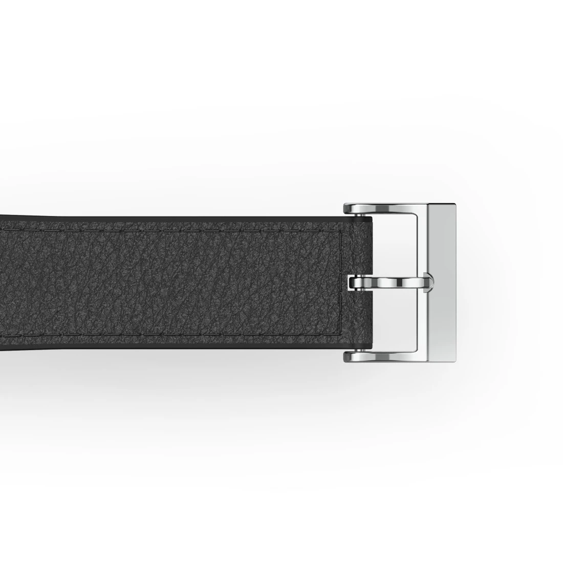 Armband für Fitbit Versa 3/Sense, Uhrenarmband aus Leder und Silikon, Schw.  | Hama