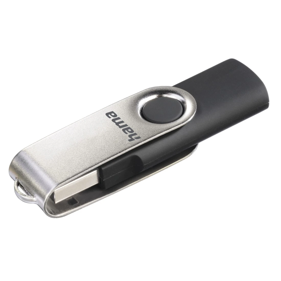 USB-Stick "Rotate", USB 2.0, 8GB, 10MB/s, Schwarz/Silber | Hama