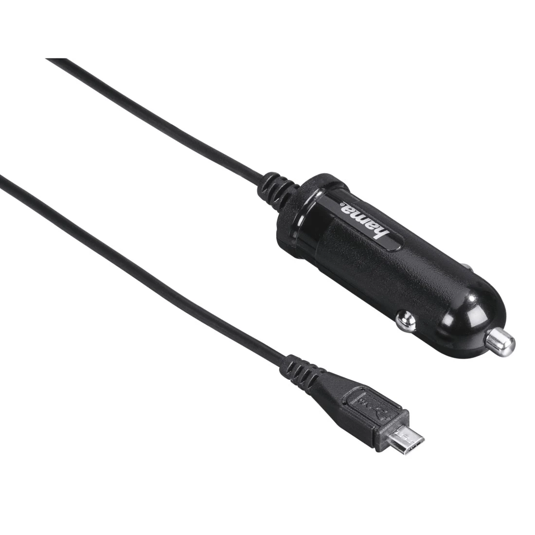 Auto-Ladegerät mit Micro-USB-Anschluss, 12 W, 1,0 m, Schwarz | Hama