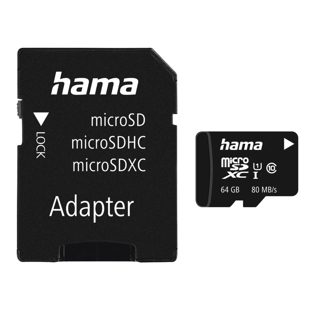 microSDXC 64GB Class 10 UHS-I 80MB/s + Adapter/Mobile | Hama