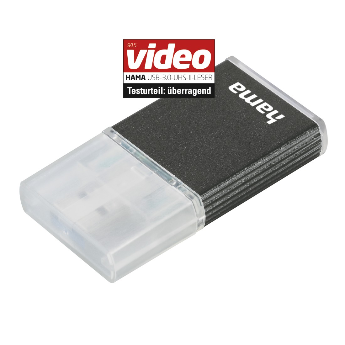 USB-3.0-UHS-II-Kartenleser, SD, Alu, Anthrazit | Hama
