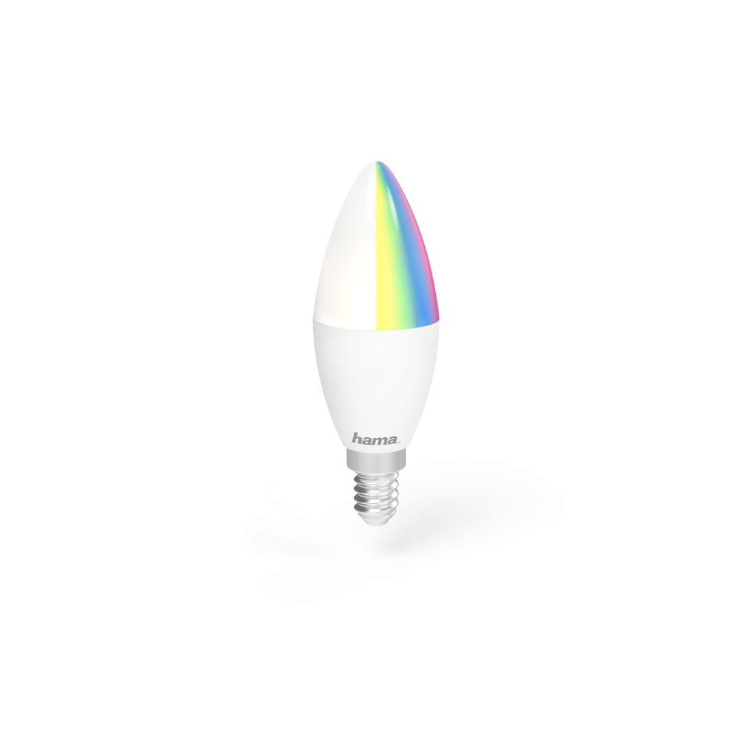 WLAN-LED-Lampe, E14, 5,5W, RGBW, dimmbar, Kerze, für Sprach-/App-Steuerung  | Hama