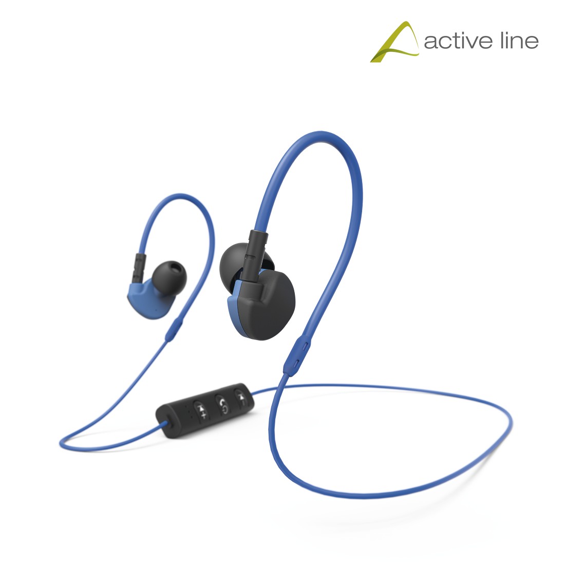 Hama Bluetooth®-Sport-Kopfhörer "Active BT", In-Ear, Mikrofon, Schwarz/Blau