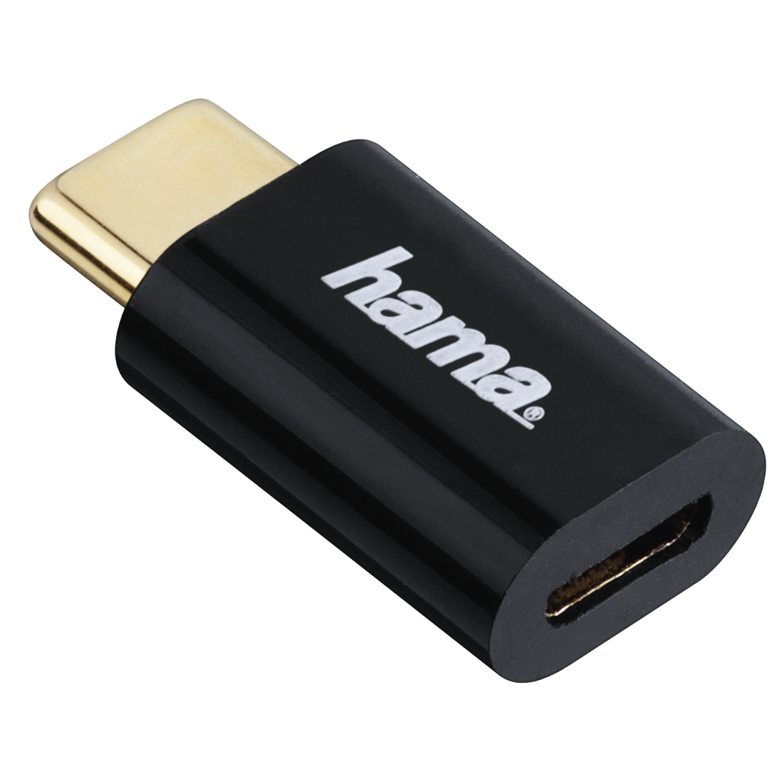 Adapter Micro-USB auf USB Type-C-Stecker, Schwarz | Hama