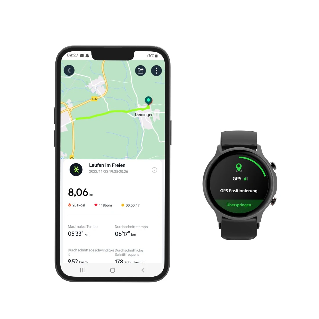 Smartwatch "Fit Watch 6910", GPS, wasserdicht, Herzfrequenz, Blutsauerstoff  | Hama