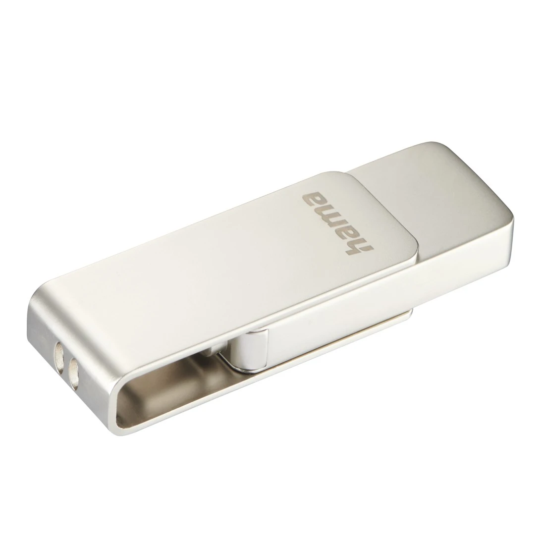 USB-Stick "Uni-C Rotate Pro", USB 3.1, 128GB, 90MB/s, Silber | Hama