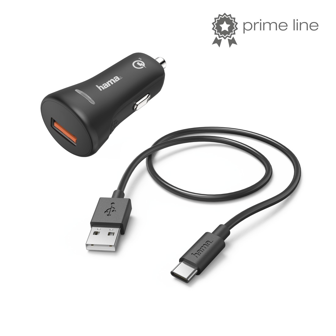 00183231 Hama Kfz Ladeset, USB Type C, QC 3.0, 3 A, Schwarz Ladegeräte für Smartphones und Tablets. Netz und KFZ