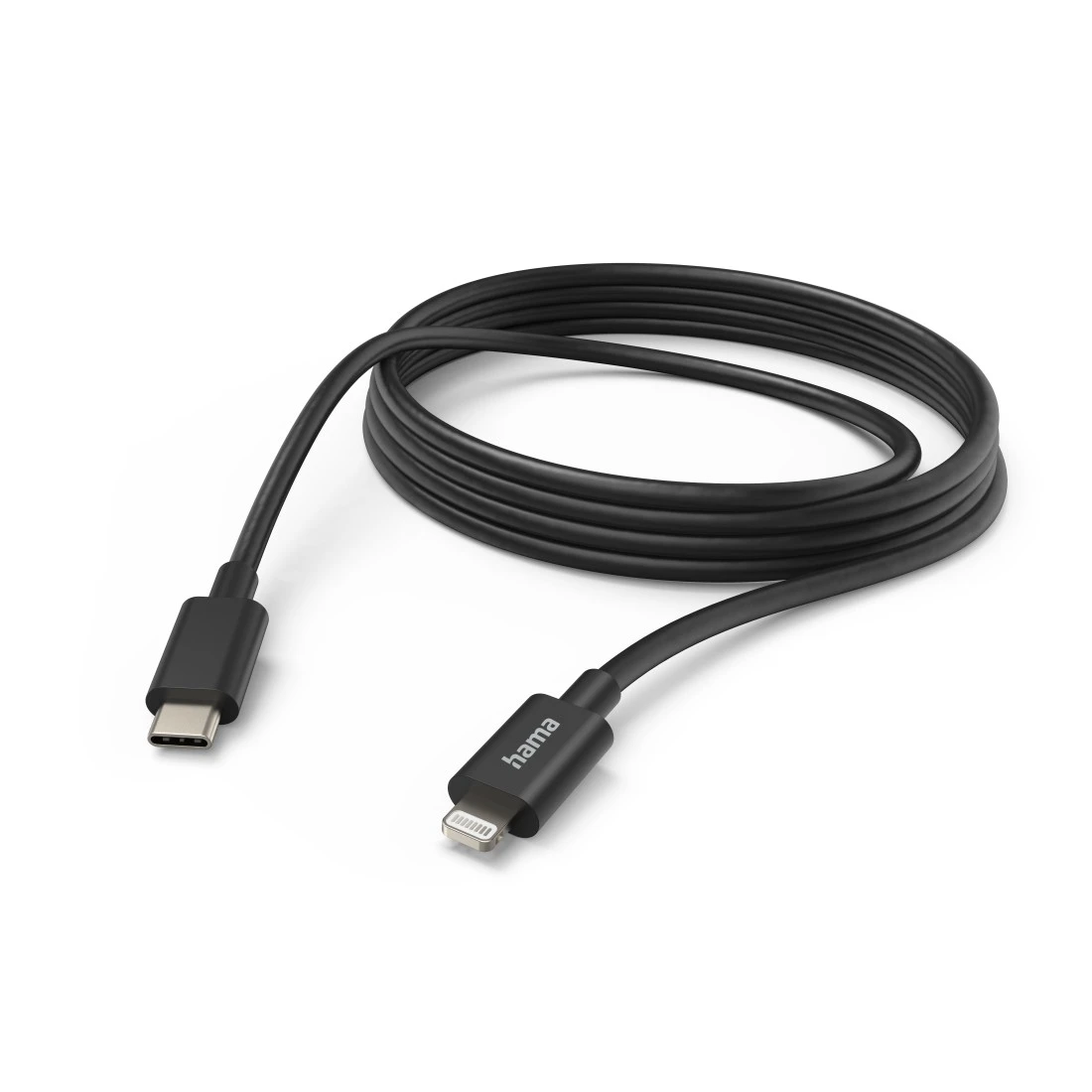 Lade-/Datenkabel, USB-C - Lightning, 3 m, Schwarz | Hama