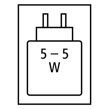 Benötigte Höchstleistung Netzteil: 5.0 W / Benötigte Mindestleistung Netzteil: 5.0 W / USB PD: Nein 