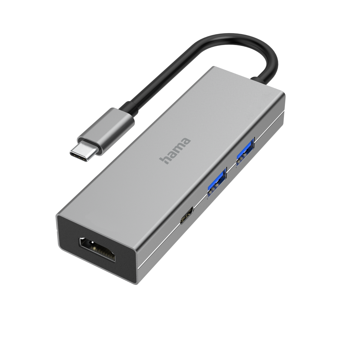 USB-C-Hub, Multiport, 4 Ports, 2x USB-A, USB-C, HDMI™ | Hama
