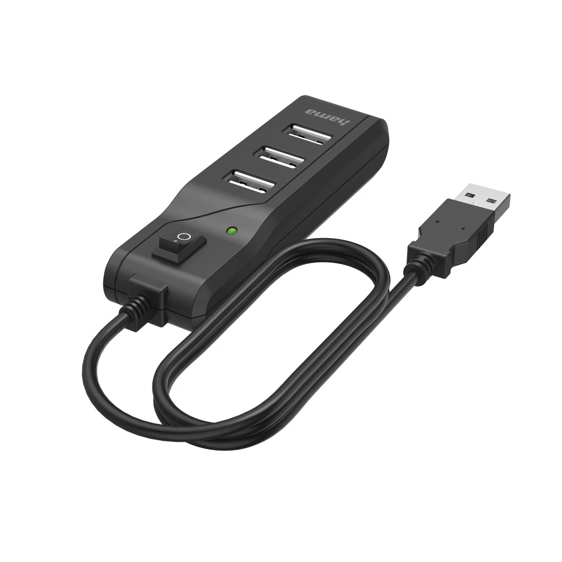 Hama USB 2.0 Hub Card Reader Tisch-Einbau 60/80mm 3x USB Port Distributor  Desk
