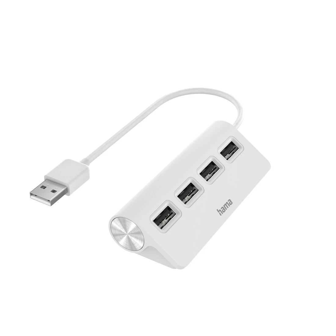 USB-Hub, 4 Ports, USB 2.0, 480 Mbit/s, Weiß | Hama