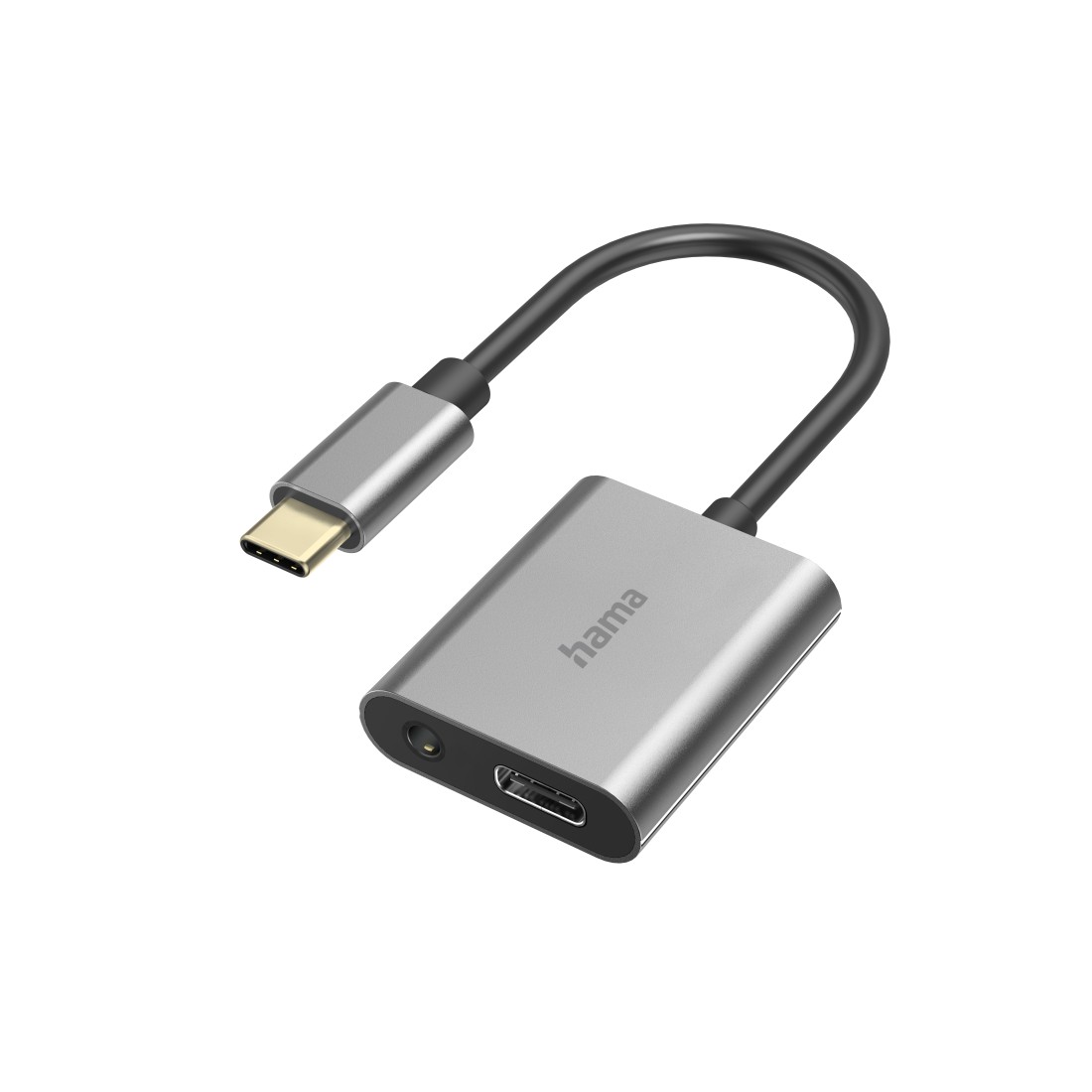 Hama Audio-Adapter, 2in1, USB-C-St. - 3,5-mm-Klinke/USB-C-Buchse, Audio +  Laden
