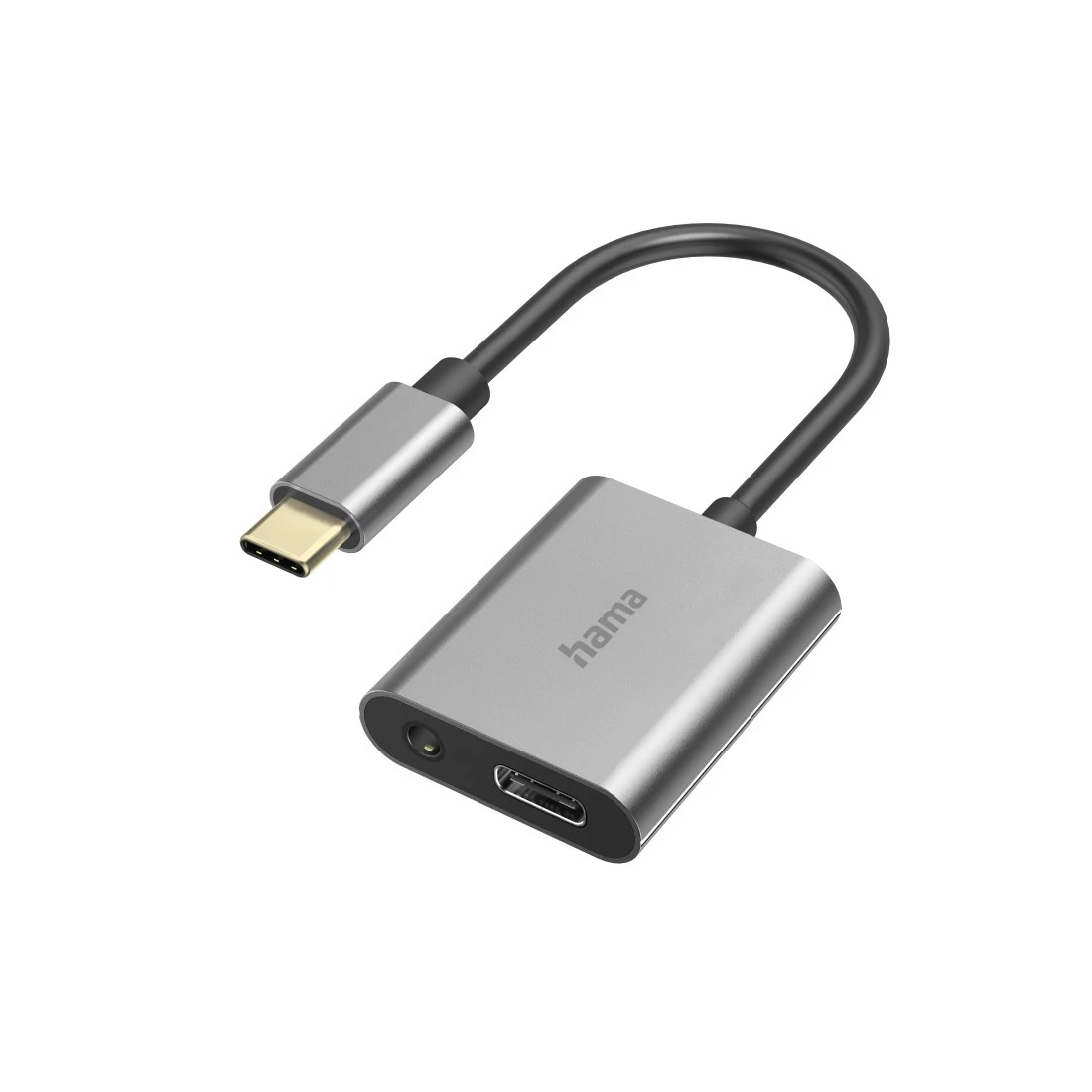 Audio-Adapter, 2in1, USB-C-St. - 3,5-mm-Klinke/USB-C-Buchse, Audio + Laden  | Hama