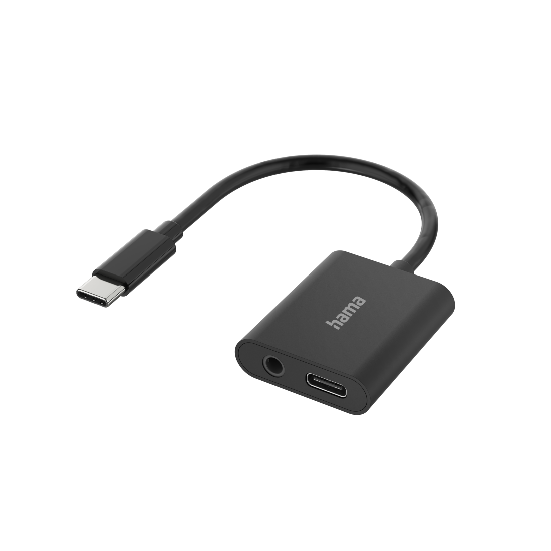 Audio-Adapter, 2in1, USB-C-St. - 3,5-mm-Klinke/USB-C-Buchse, Audio + Laden  | Hama