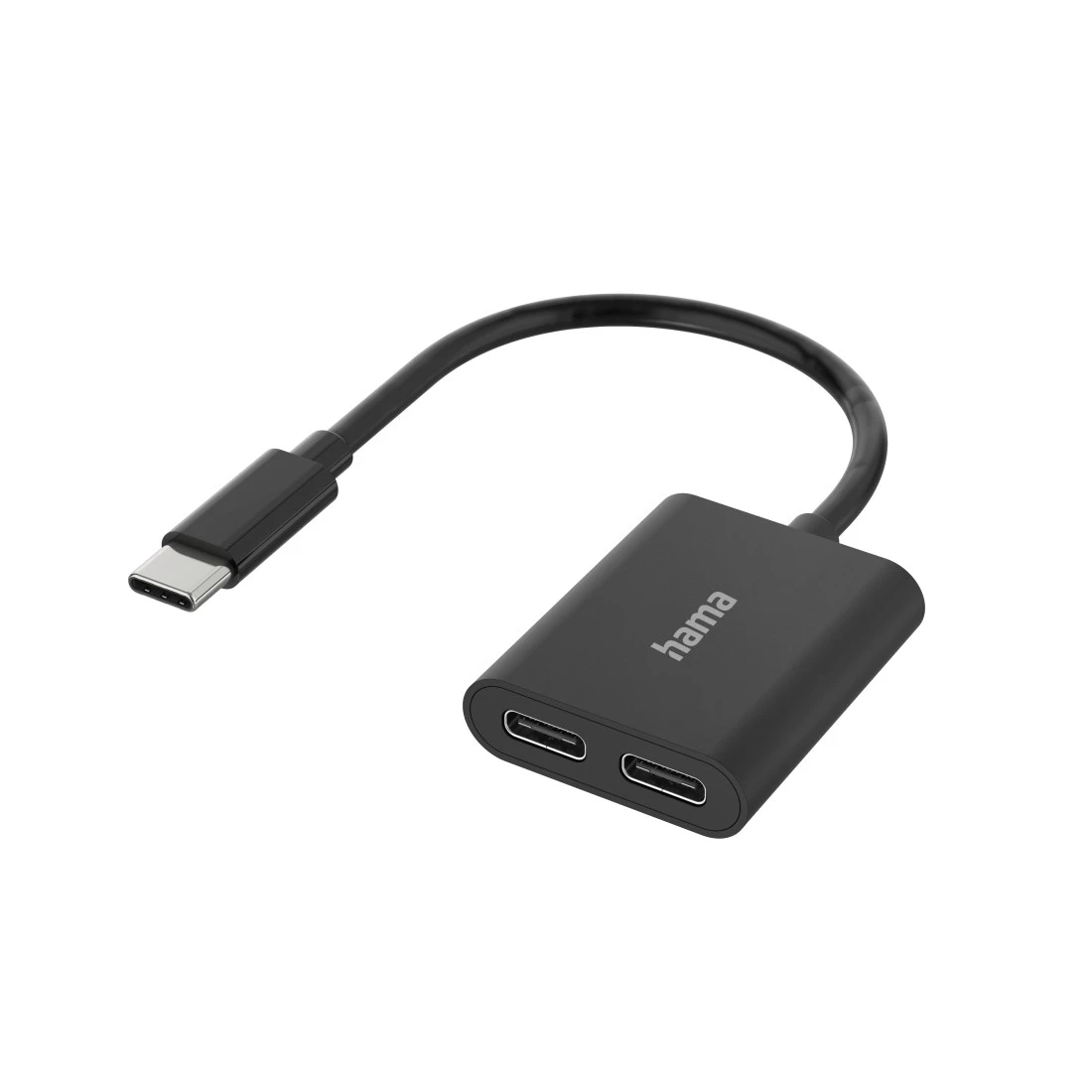 Audio-Adapter, 2in1, USB-C-St. - 2x USB-C-Buchse, Audio + Laden | Hama