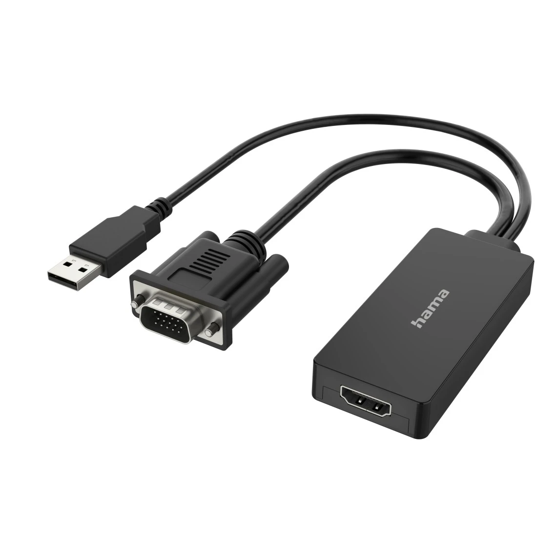 Video-Adapter, VGA+USB-Stecker - HDMI™-Buchse, Full-HD 1080p | Hama