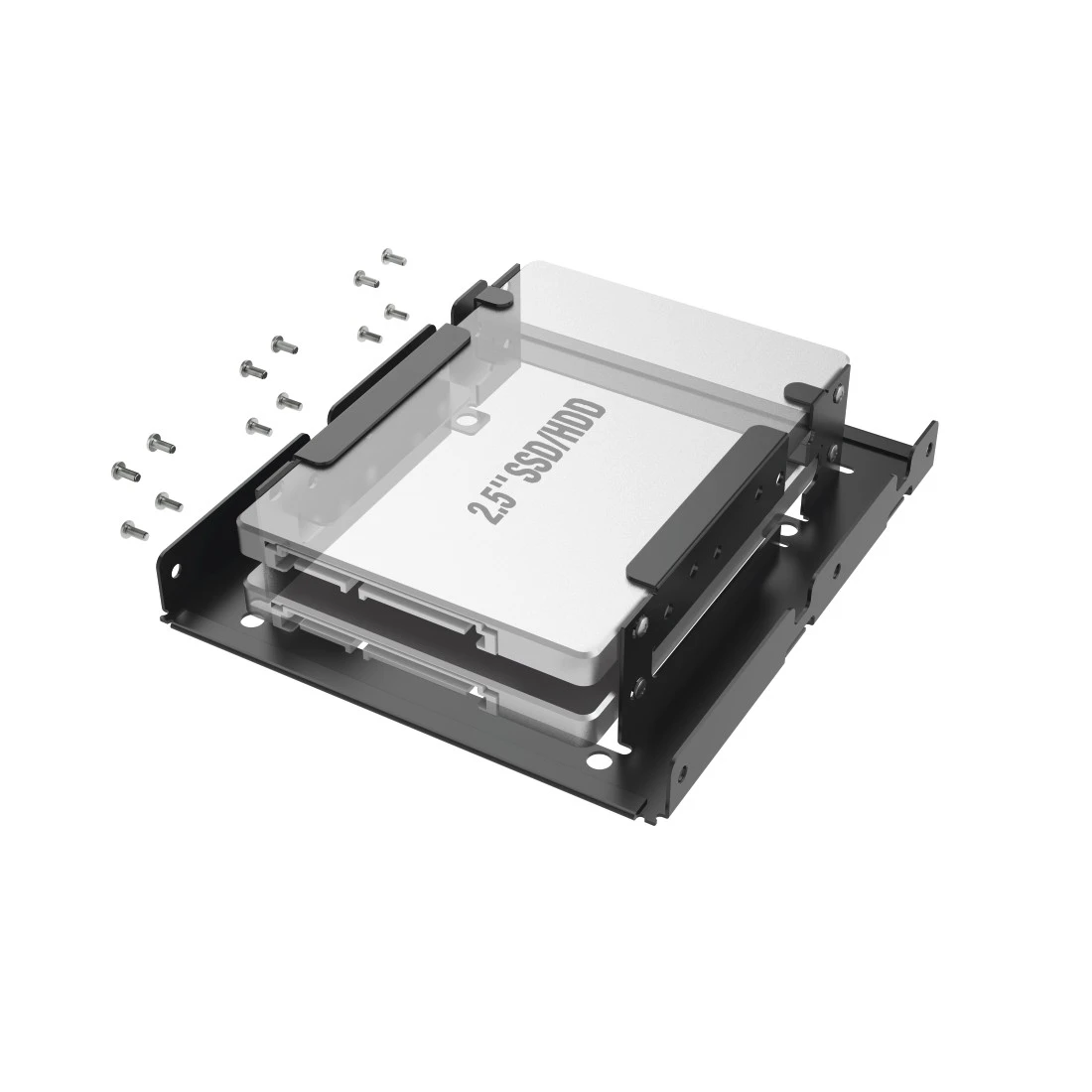 Einbaurahmen für 2x 2,5" SSD- und HDD-Festplatten in 3,5" Einschub | Hama