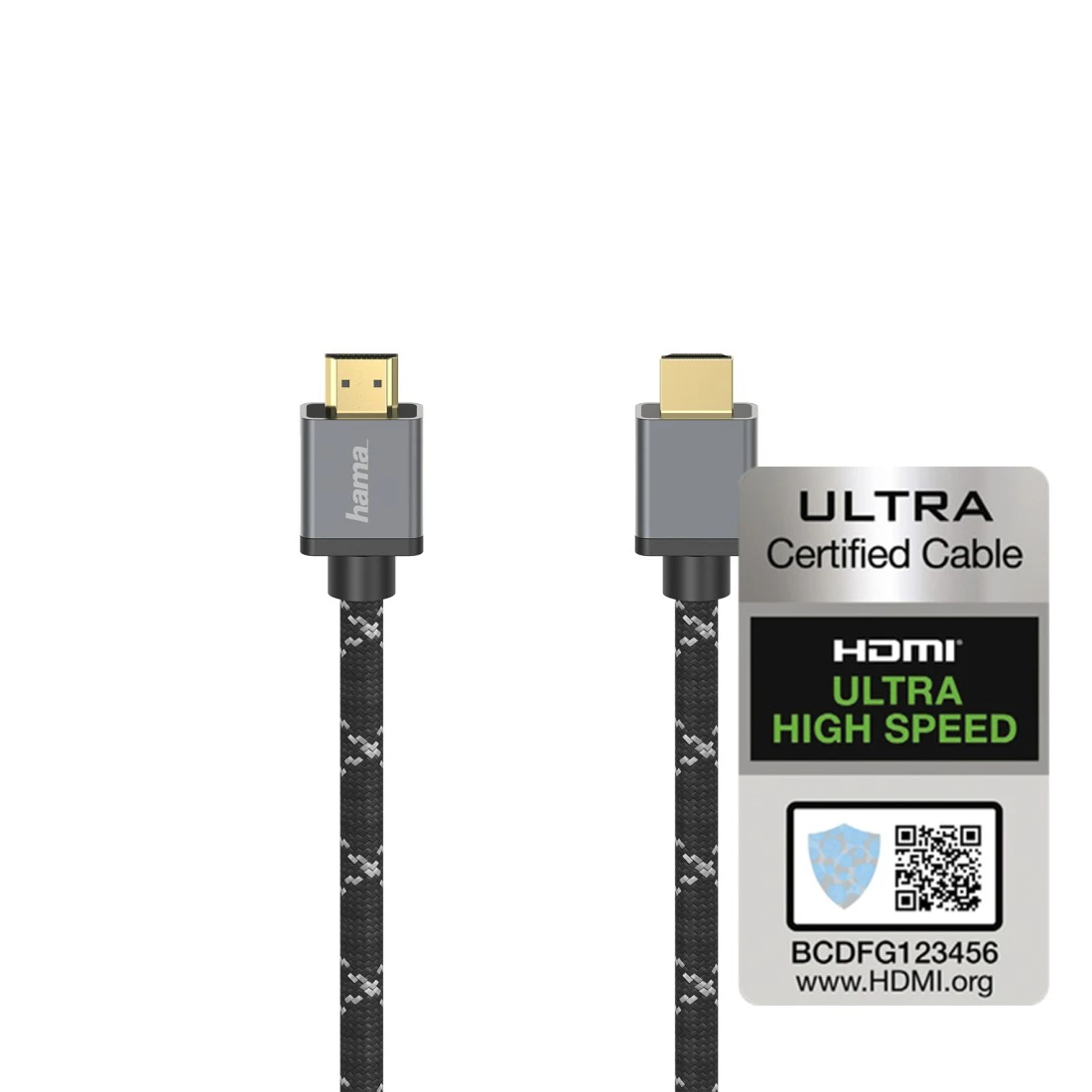 Ultra High Speed HDMI™-Kabel, zertifiziert, Stecker-Stecker, 8K, Alu, 1,0 m  | Hama
