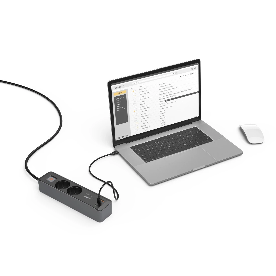 Desktop-Power USB-Charger mit 2 USB Ladebuchsen 2-fach schwarz