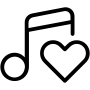 Icon Speichern von Musikfavoriten
