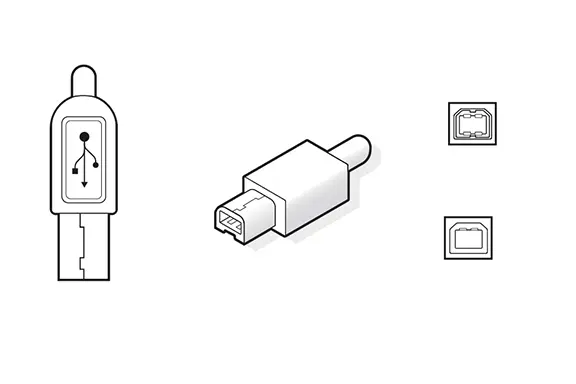 USB-B-Anschluss