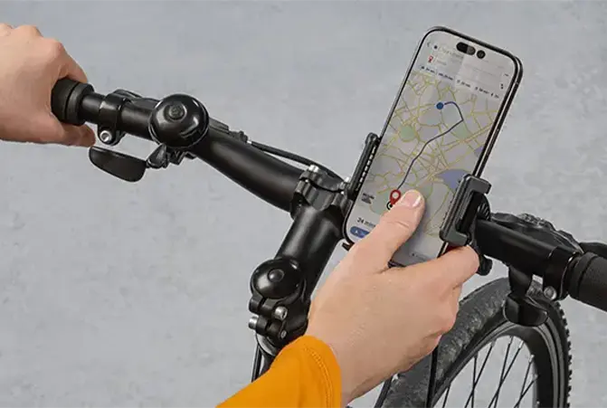 Handy am Fahrradlenker
