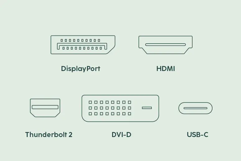 verschiedene Monitoranschlüsse