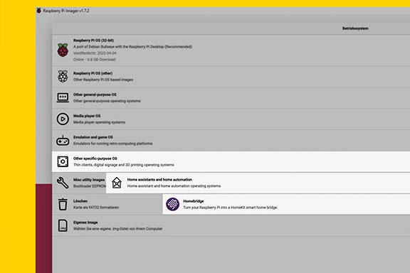 Grafik: Betriebsystem auswählen