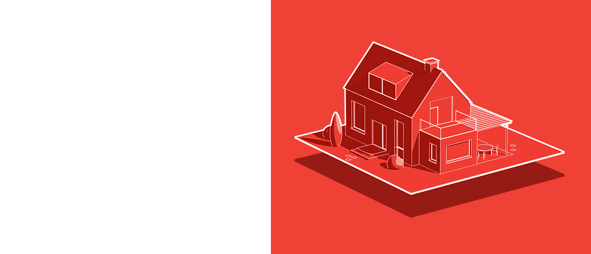 Zeichnung eines Smart Homes