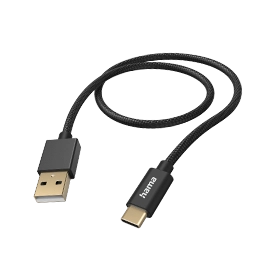 Hama Ladekabel "Fabric", USB-A - USB-C